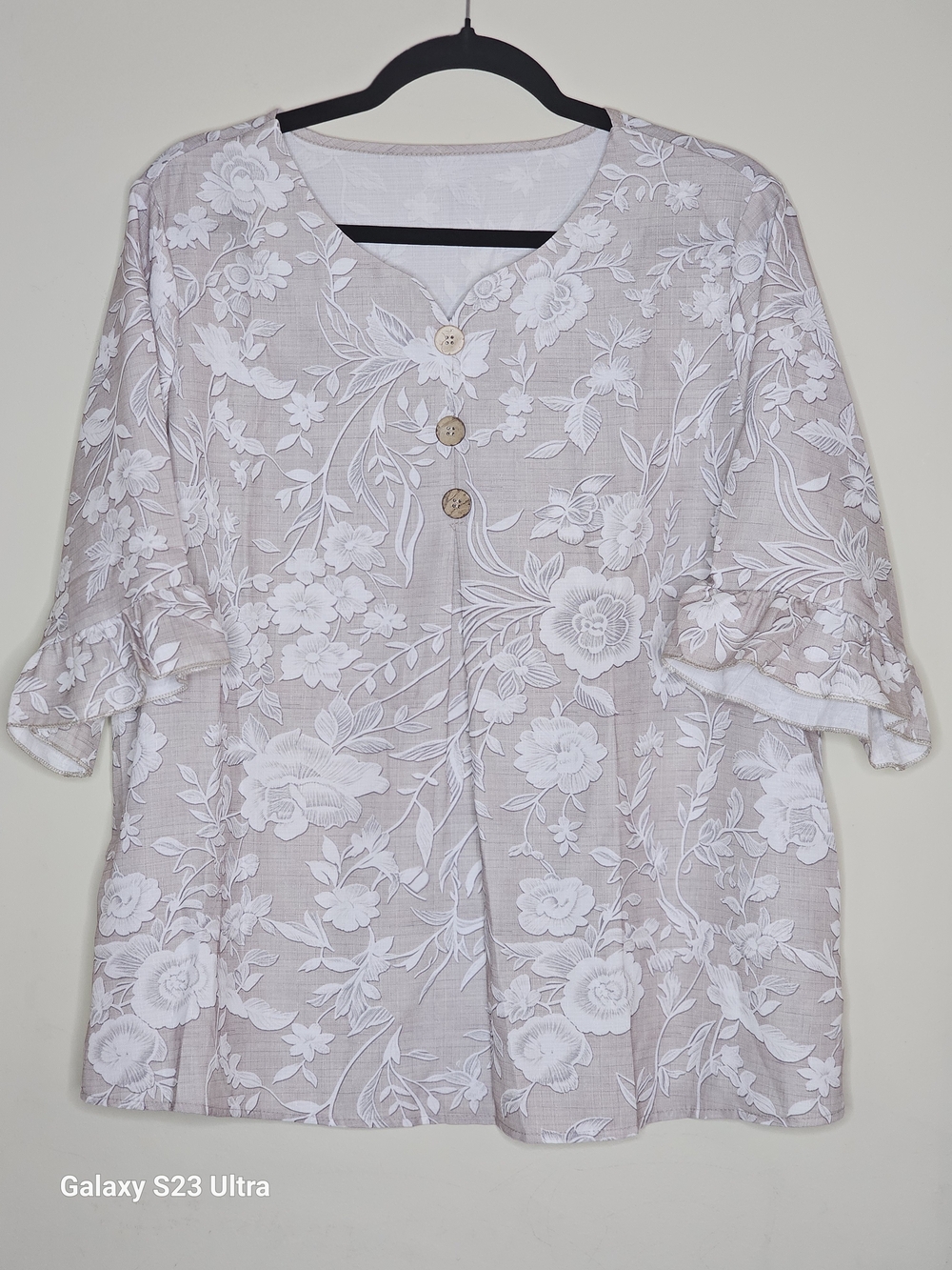 Floral Beige Women Blouse